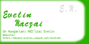 evelin maczai business card